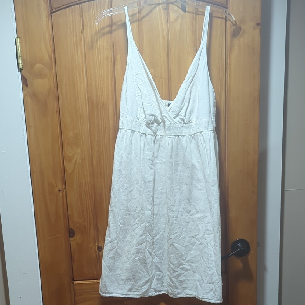 White Faded Glory 100% Cotton Sleeveless Dress
